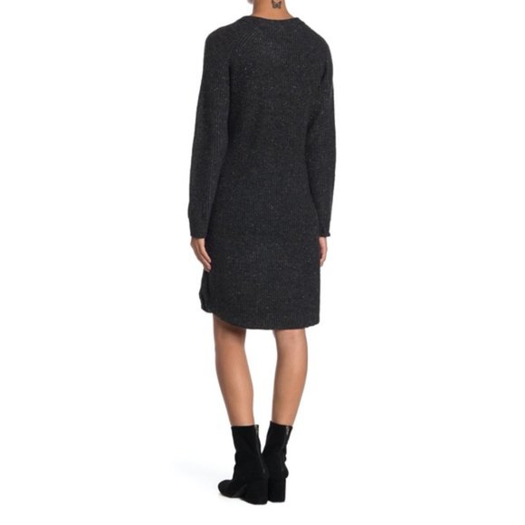  MADEWELL - NWT, Grey Curved Hem Sweater Dress, Sz M - Picture 2 of 8